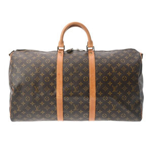 Louis Vuitton Monogram Keepall Bandouliere Brown Canvas Boston Bag